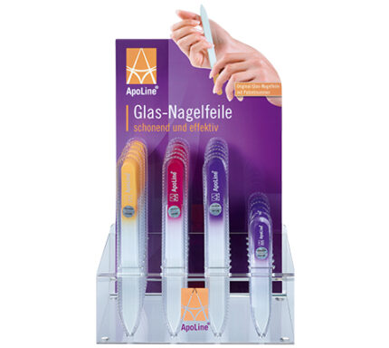 ApoLine® Üveg körömreszelő paletta, 24 db-os