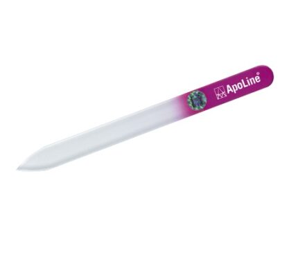 ApoLine® Üveg körömreszelő, 14 cm, pink