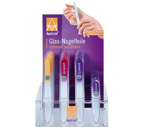 ApoLine® Üveg körömreszelő paletta, 24 db-os